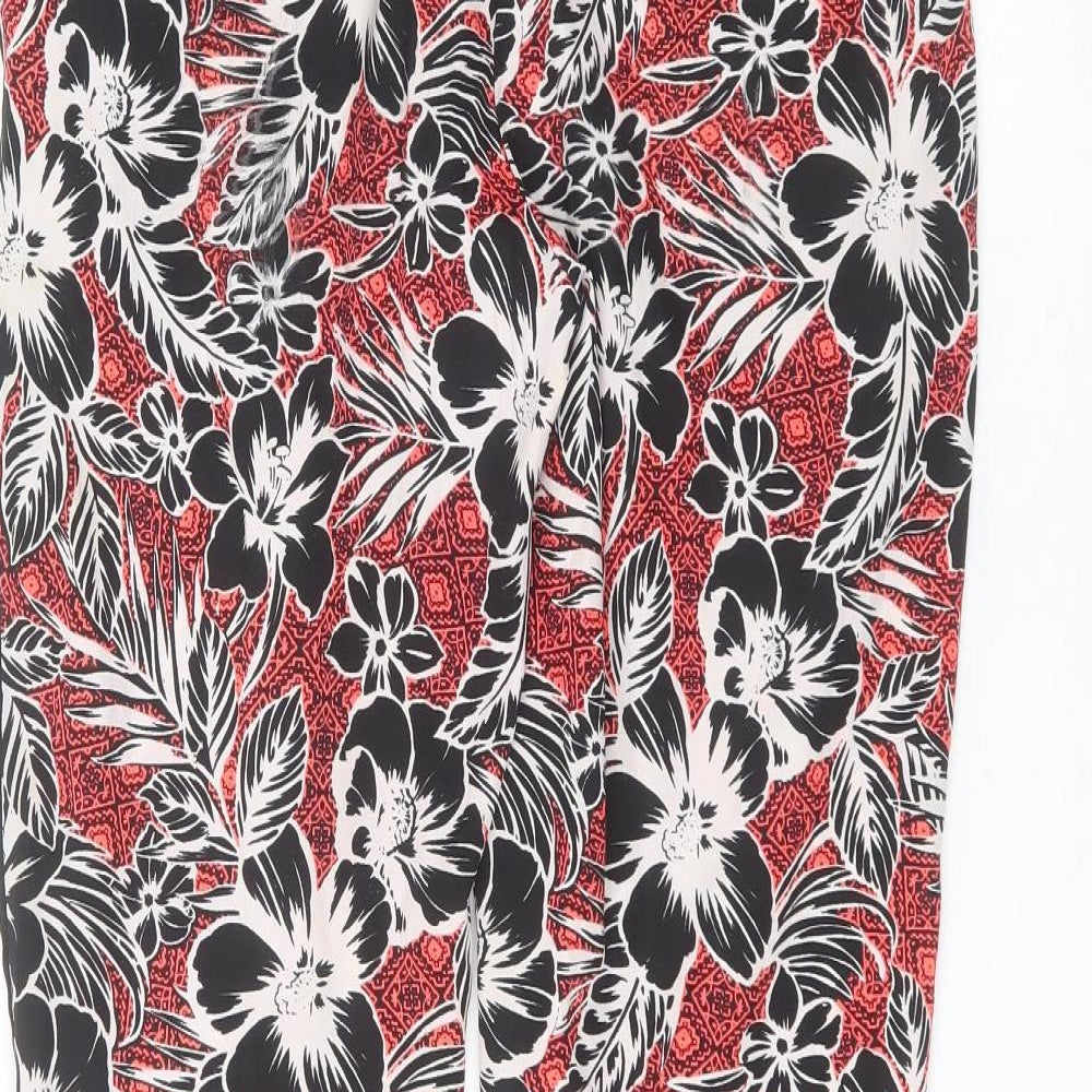Womens UK Size 8 New Look Regular Fit Red Trousers
