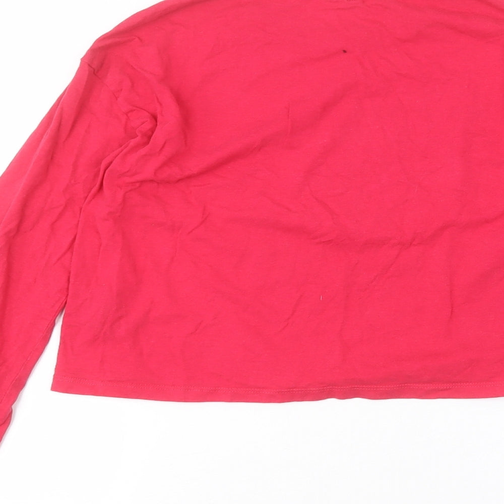 Womens UK Size S H&M Pink Basic T-Shirt