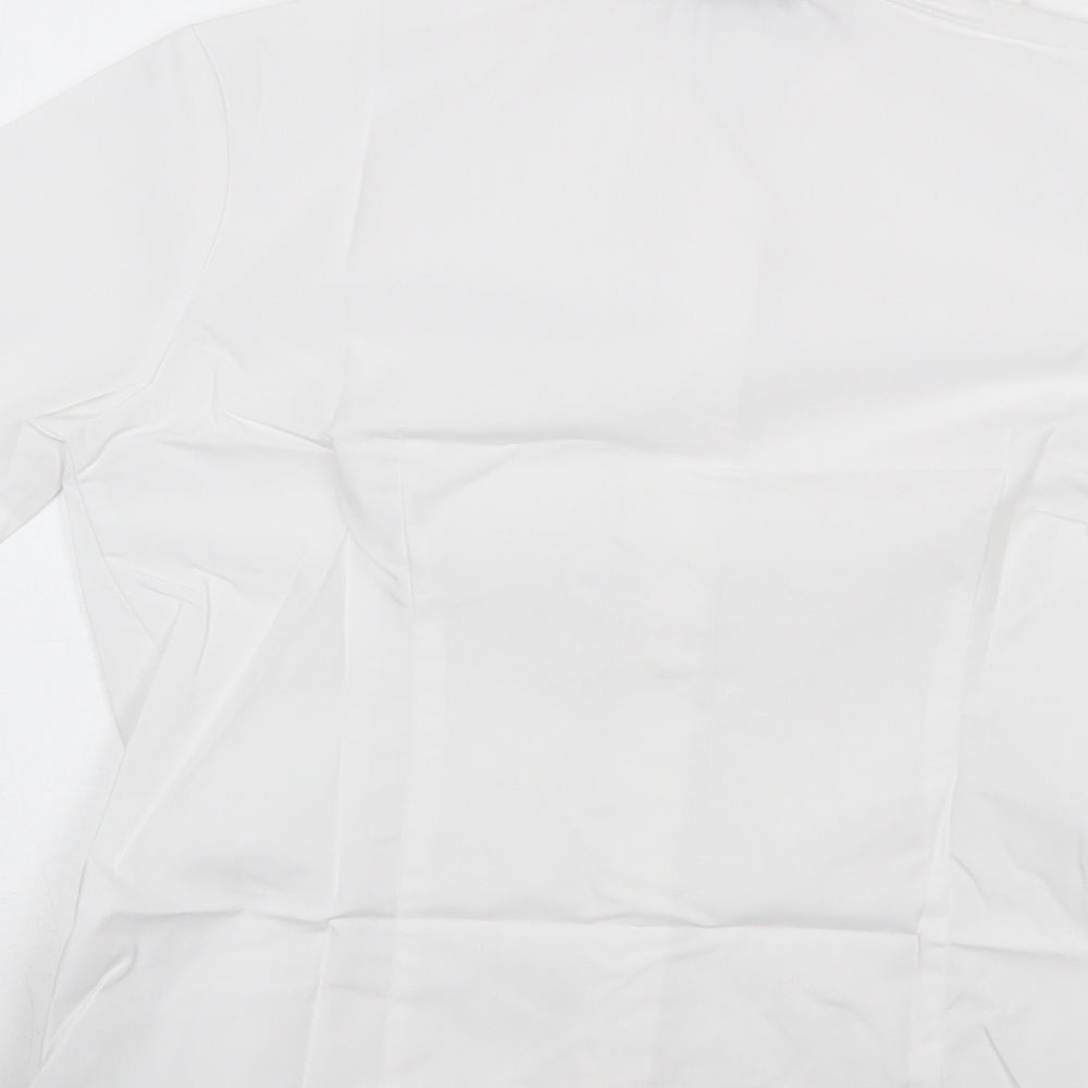 Womens UK Size 8 Disley White Basic Button-Up
