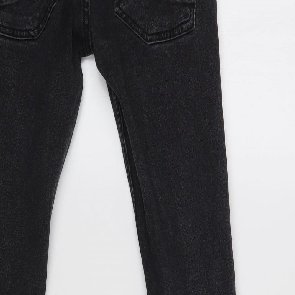 Brand and care label for Brave Soul women’s black skinny jeans, size UK 28, 30-inch leg