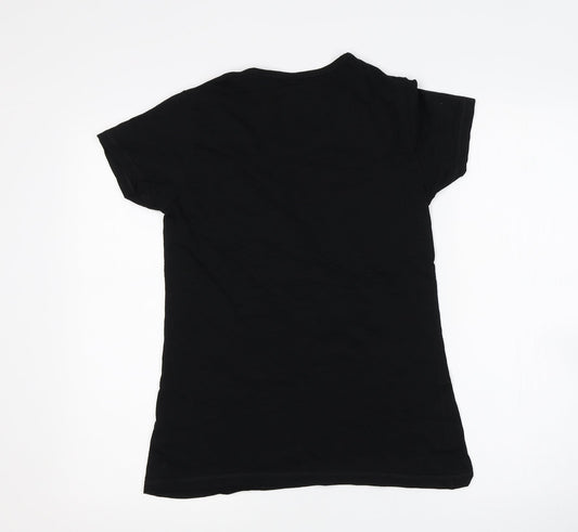 Womens UK Size 12 Atmosphere Black Basic T-Shirt