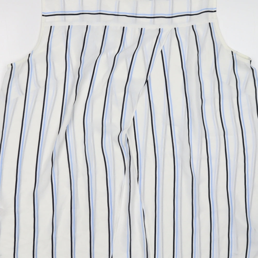 F&F Womens Multicoloured Striped Basic Blouse Size 10