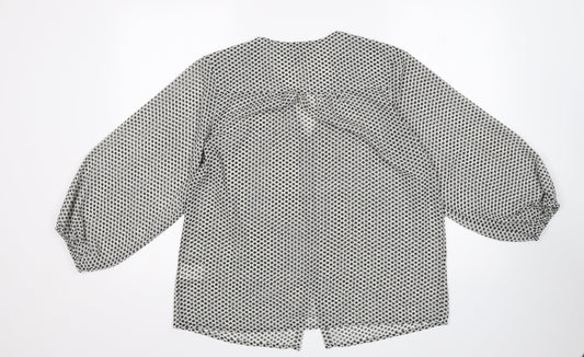 Womens UK Size 8 H&M Multicoloured Basic Blouse