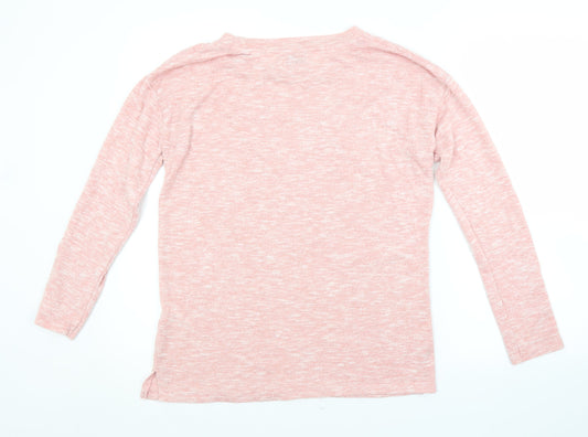 Womens UK Size S Papaya Pink Pullover Jumper