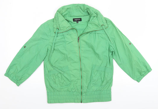 Womens UK Size 10 Papaya Green Overcoat