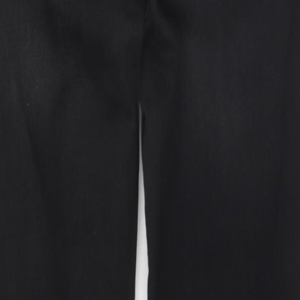 Brand and care label for Denim & Co. women’s black straight jeans, size UK 12, 26-inch leg