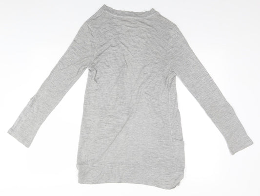 Womens UK Size 12 Papaya Grey Cardigan Jumper