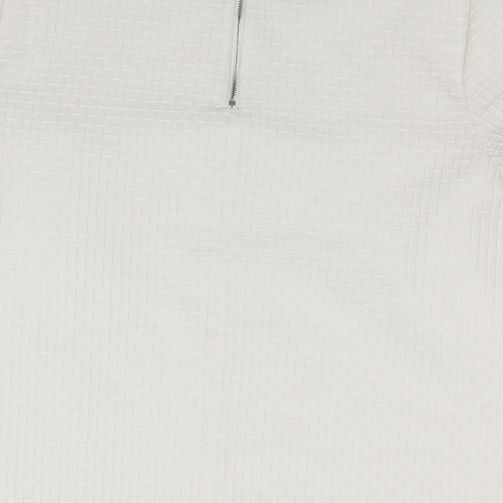 Womens UK Size 14 New Look White Basic T-Shirt
