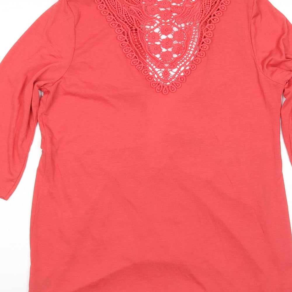 Brand and care label for George women’s pink cardigan jumper, size UK 14