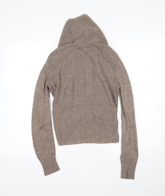 Womens UK Size S H&M Brown Cardigan Jumper