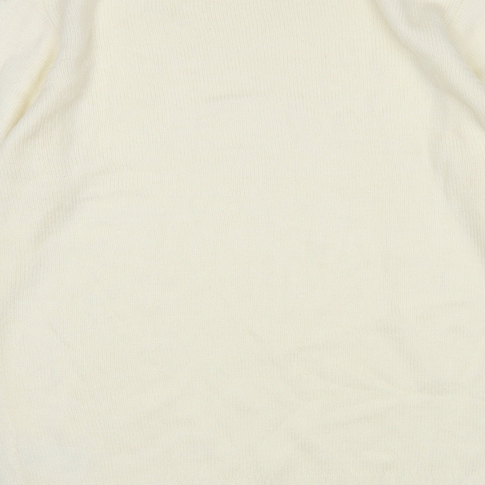 Brand and care label for Damart women’s ivory jumper, size UK 8