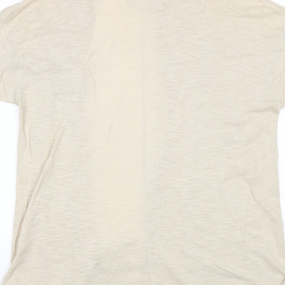 Womens UK Size M H&M Beige Cardigan Jumper