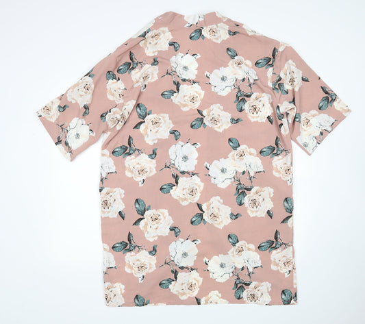 Atmosphere Womens Pink Floral Wrap Dress Size 12