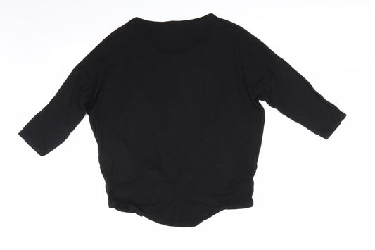 Womens UK Size 12 New Look Black Tunic T-Shirt