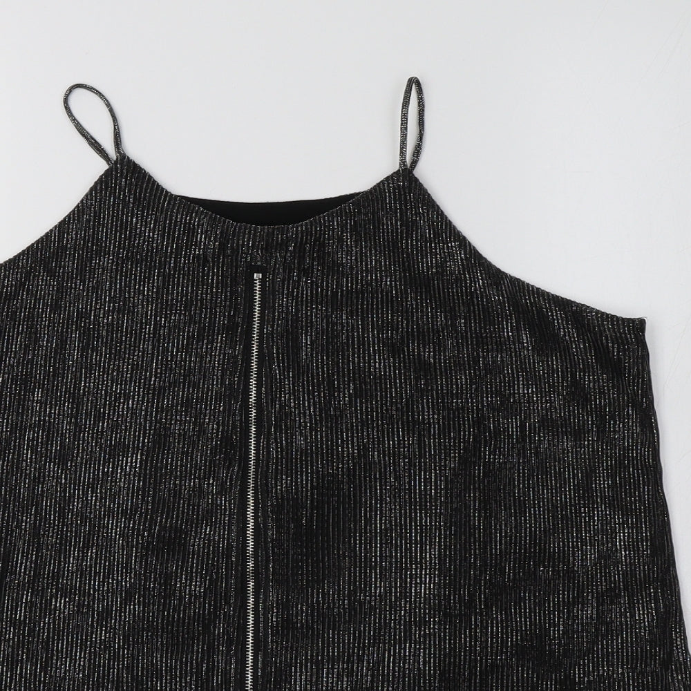 Brand and care label for Blue Vanilla women’s black camisole tank, size UK 12