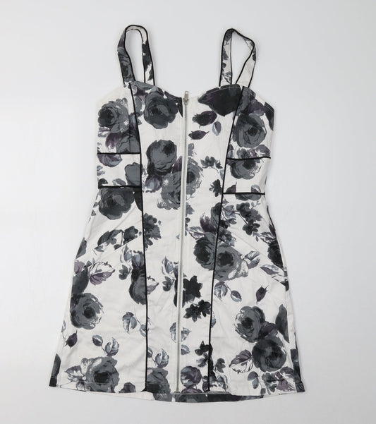 Apricot Womens Grey Floral Bodycon Size S