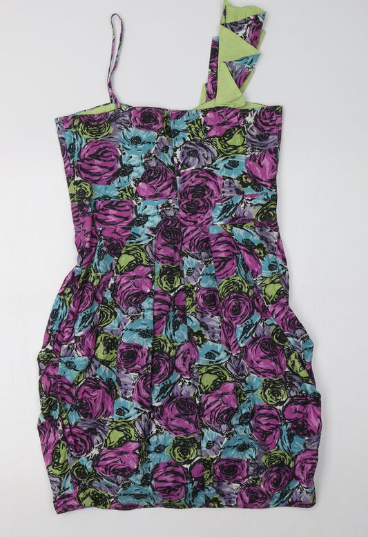 River Island Womens Multicoloured Floral Bodycon Size 12