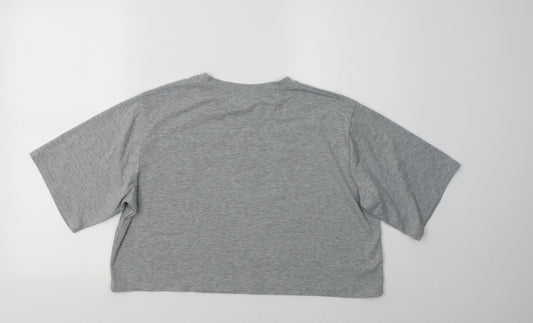 Preworn Womens Grey Basic T-Shirt Size L