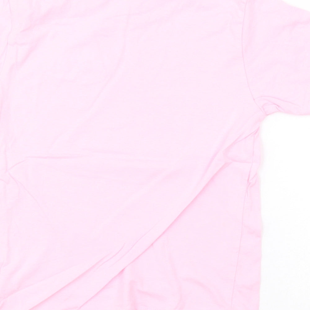 Preworn Girls Pink Basic T-Shirt Size 5-6 Years