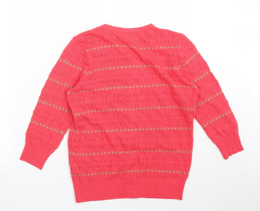 George Womens Purple Striped Cardigan Jumper Size 14