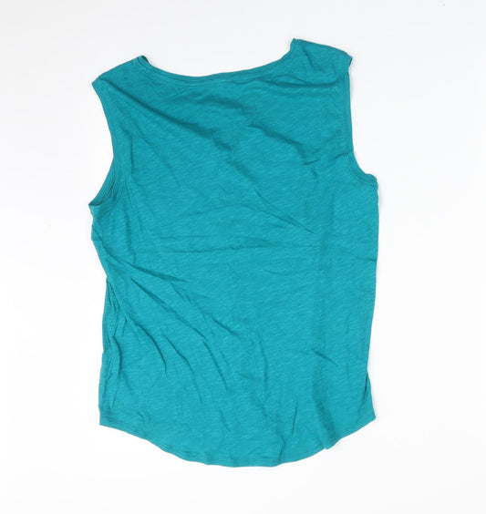 Womens UK Size S Gap Green Basic T-Shirt