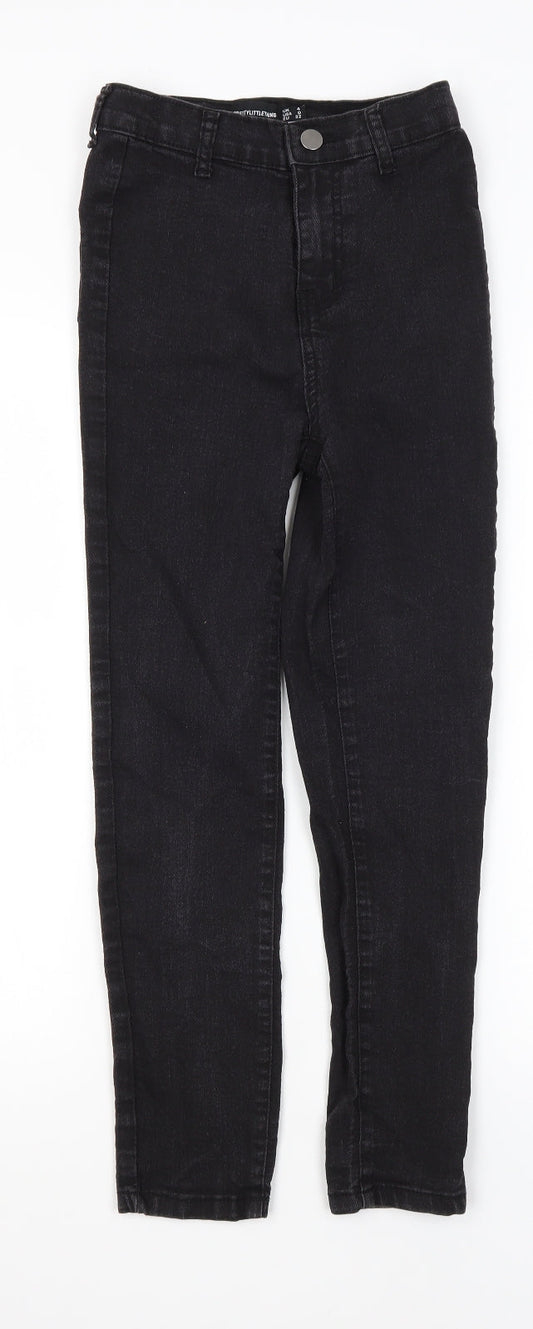 Additional front view of PRETTYLITTLETHING women’s black skinny jeans, size UK 4, 24-inch leg
