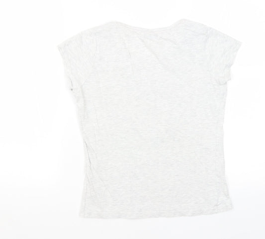 F&F Womens Grey Basic T-Shirt Size 6 - Coffee