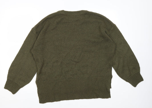 Womens UK Size L New Look Green Pullover Jumper