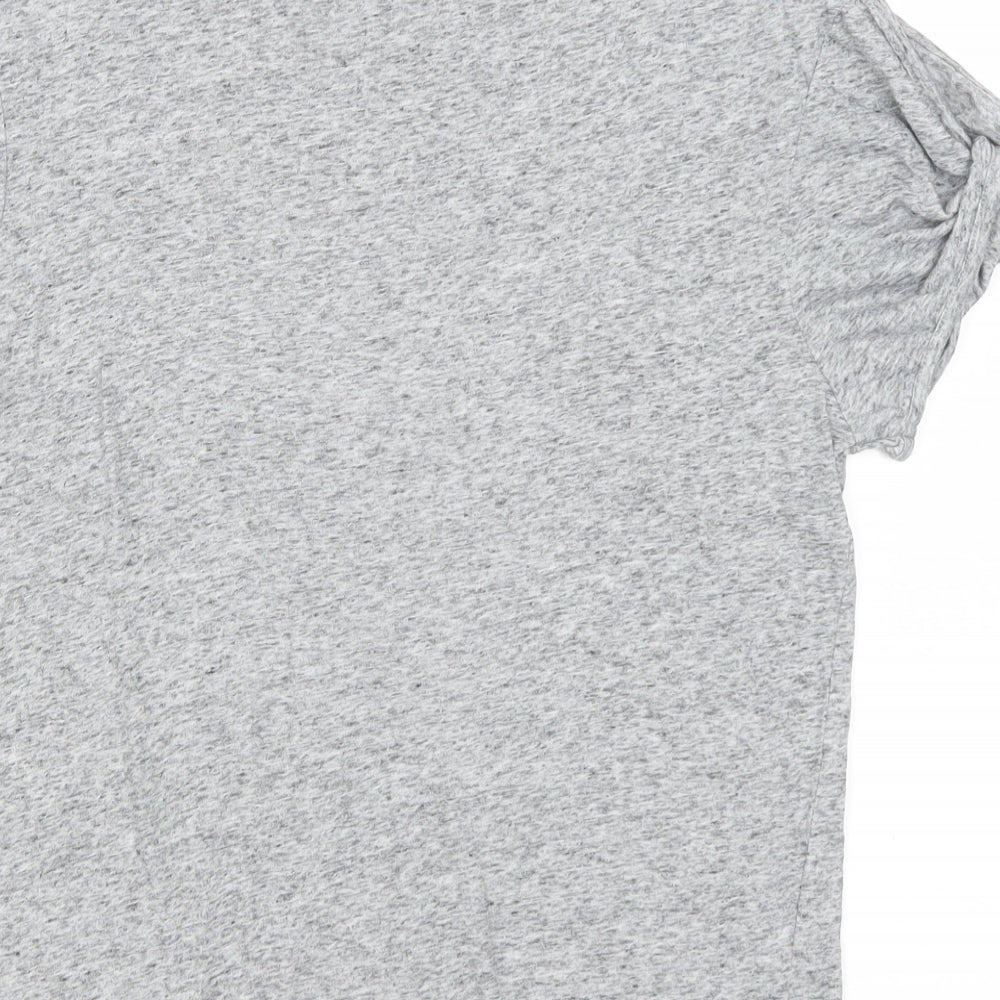 Womens UK Size 8 New Look Grey Basic T-Shirt
