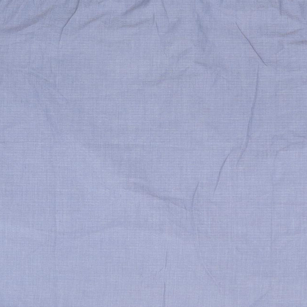 Mens UK Size 2XL Premier Man Blue Button-Up Long Sleeve Casual Shirt