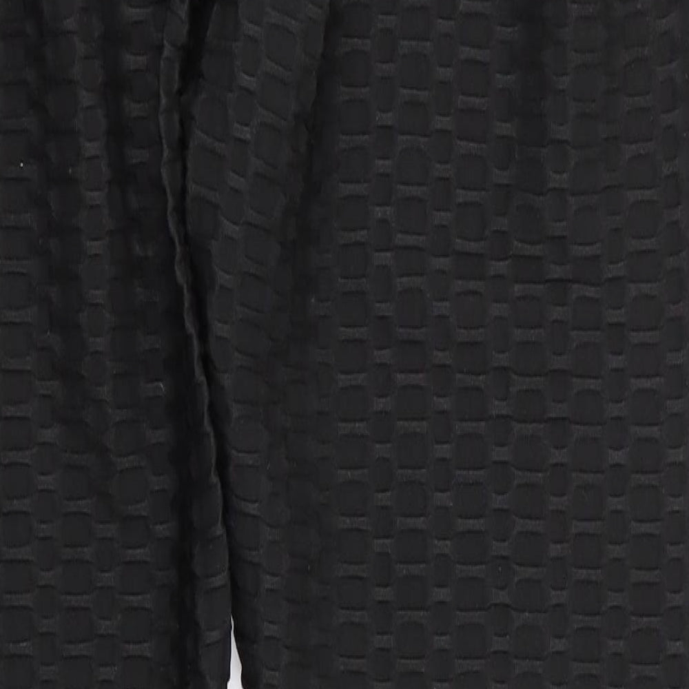 Womens UK Size L Preworn Regular Fit Jegging Black Trousers