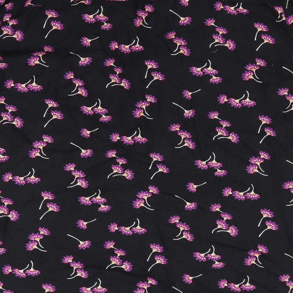 Womens UK Size 10 Peacocks Black Basic Button-Up