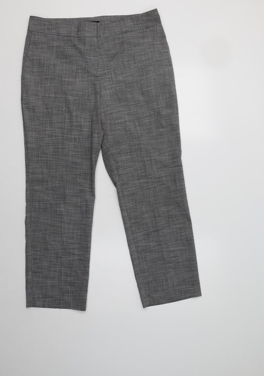 Womens UK Size 10 Ann Taylor Regular Fit Dress Pants Grey Trousers