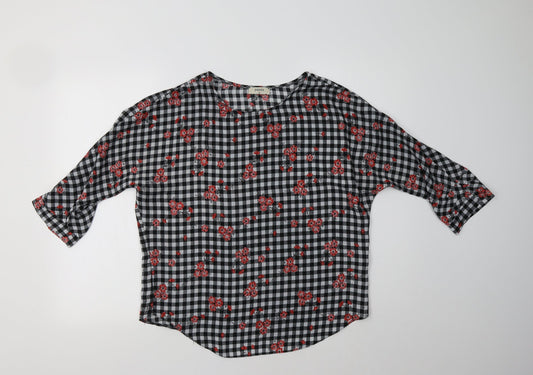 Papaya Womens Grey Check Basic Blouse Size 10