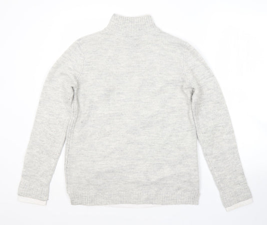 Womens UK Size 10 Papaya Grey Pullover Jumper