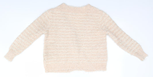 Womens UK Size L Preworn Beige Cardigan Jumper