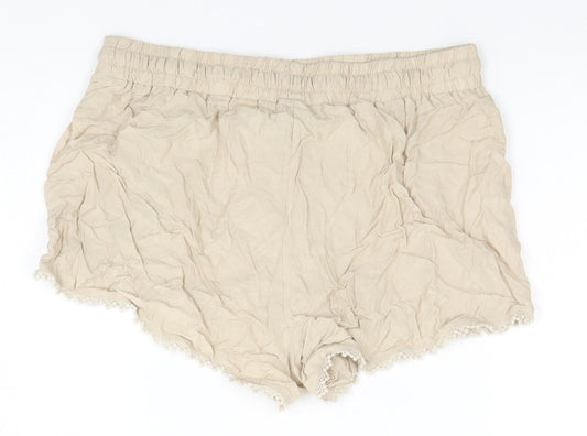 Atmosphere Womens Beige Cut-Off Shorts Size 10