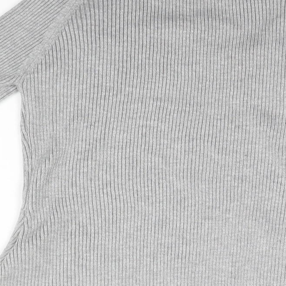 Womens UK Size 10 New Look Grey Pullover Jumper