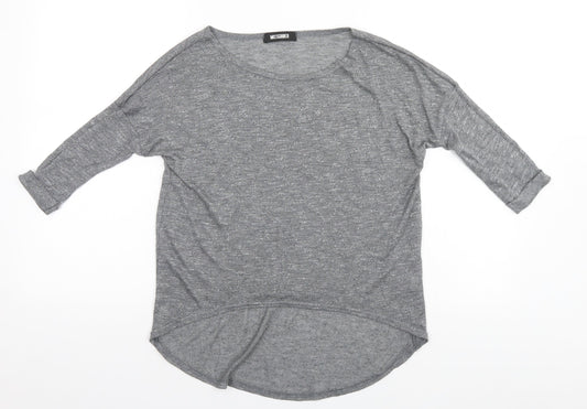 Womens UK Size M Missguided Silver Basic Polo