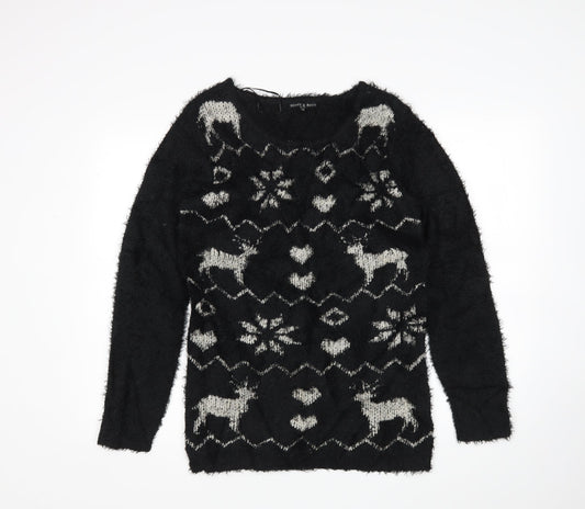 Womens UK Size 12 Heart & Soul Multicoloured Pullover Jumper