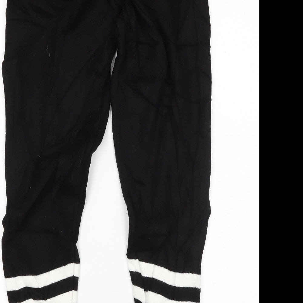 Womens UK Size M PRETTYLITTLETHING Regular Fit Sweatpants Black Trousers