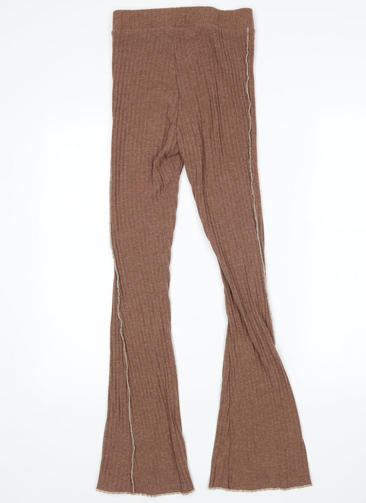 Back view of Primark women’s brown jogger leggings, size XS, 29-inch leg
