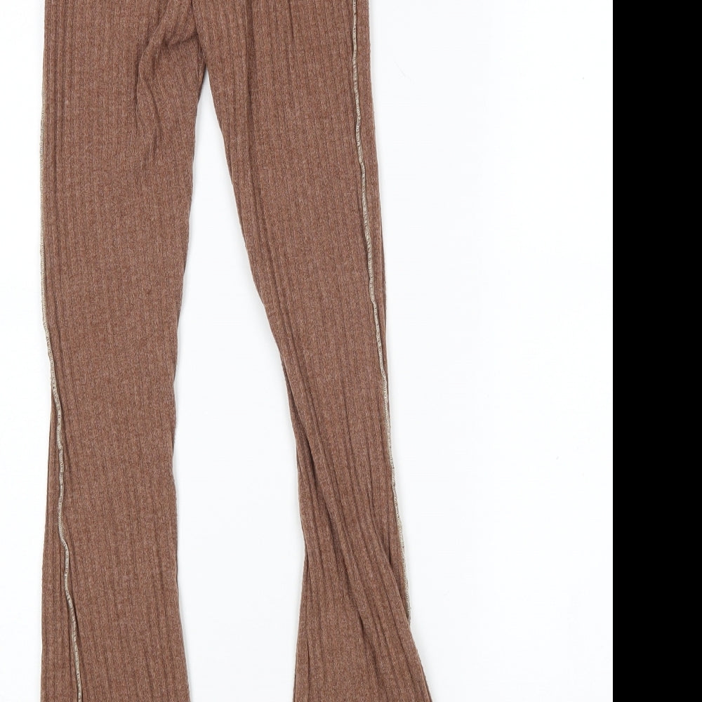 Brand and care label for Primark women’s brown jogger leggings, size XS, 29-inch leg