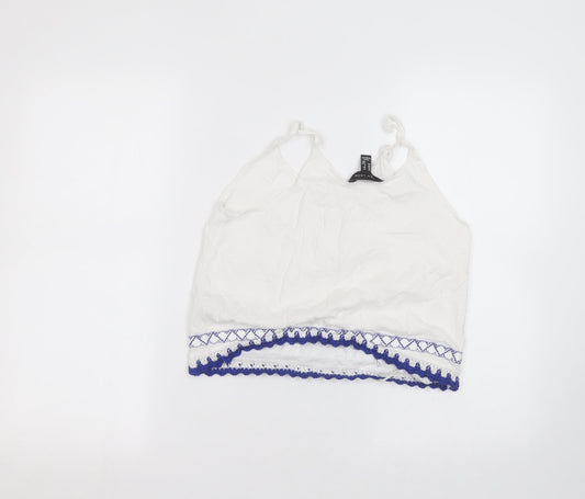 New Look Womens White Basic T-Shirt Size 12