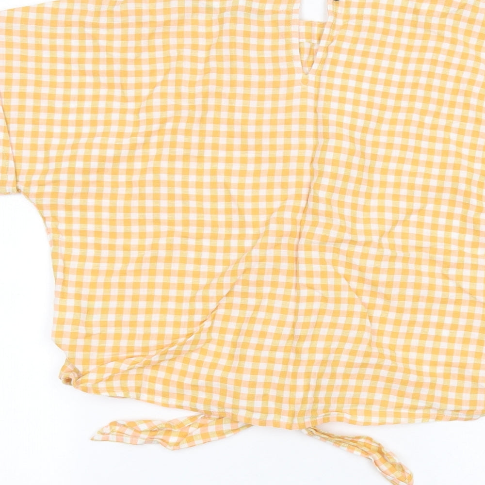 Womens UK Size 10 Marks and Spencer Orange Basic T-Shirt