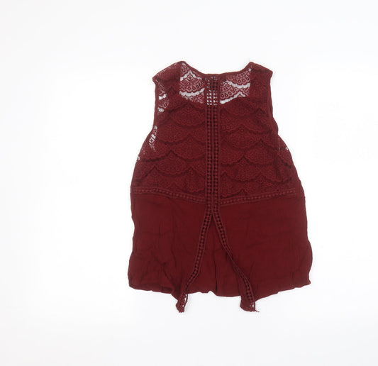 Atmosphere Womens Red Basic Blouse Size 10