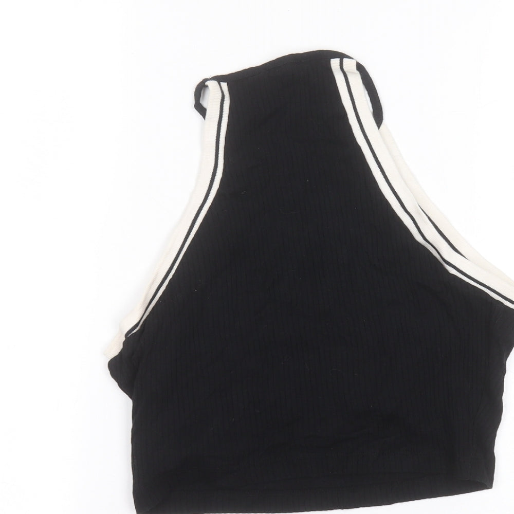 Womens UK Size 14 Topshop Black Basic Tank