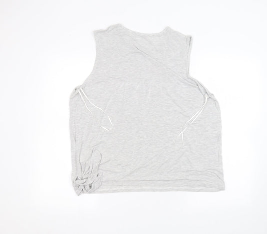 F&F Womens White Striped Basic T-Shirt Size 16