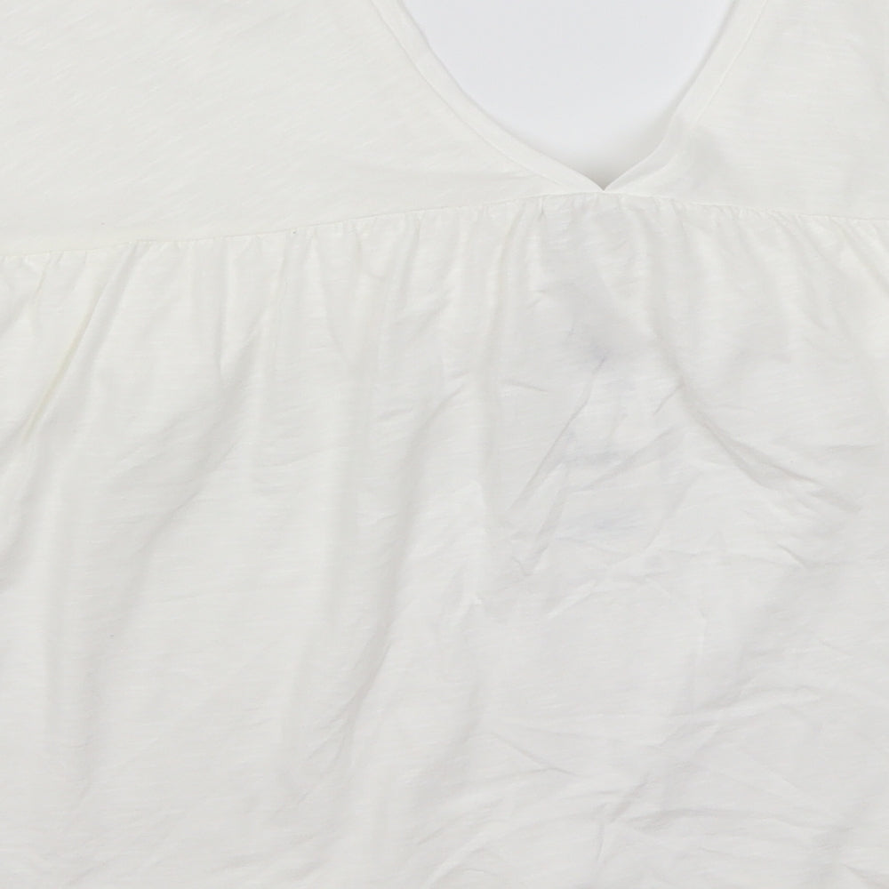 Womens UK Size S Zara White Basic Blouse
