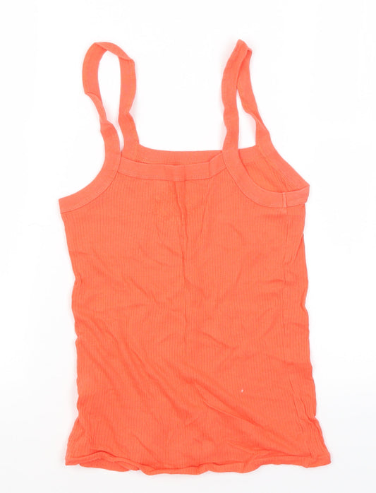 Cherokee Womens Orange Cotton Basic Tank Size 14